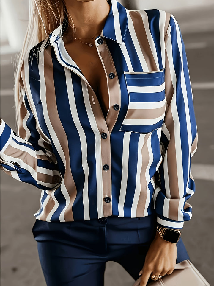 Constance | Refined Striped Button-Up Shirt
