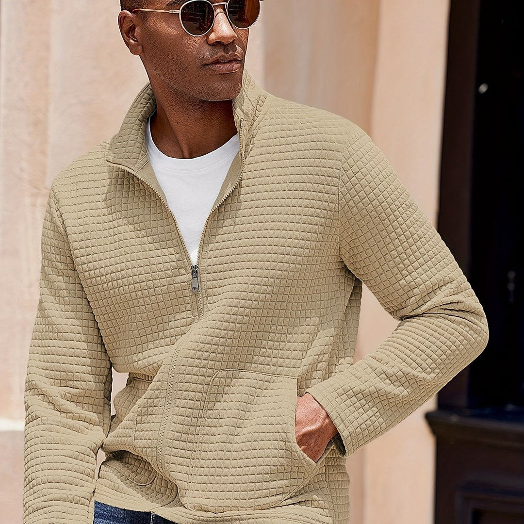 Gareth | Textured Zip-Up Jacket