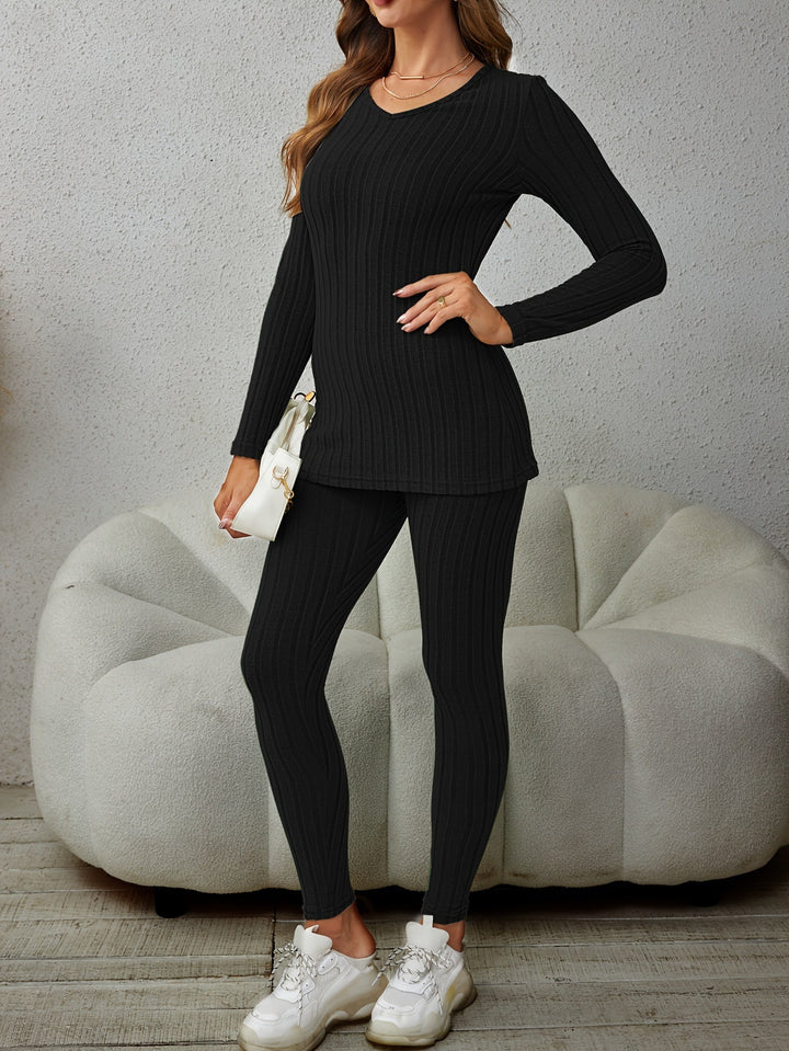 Marguerite | Ribbed Lounge Two-Piece Set