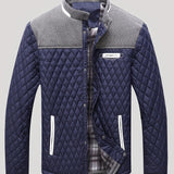 Thatcher | Diamond-Quilted Stand-Collar Jacket