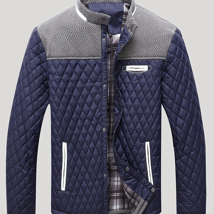 Thatcher | Diamond-Quilted Stand-Collar Jacket