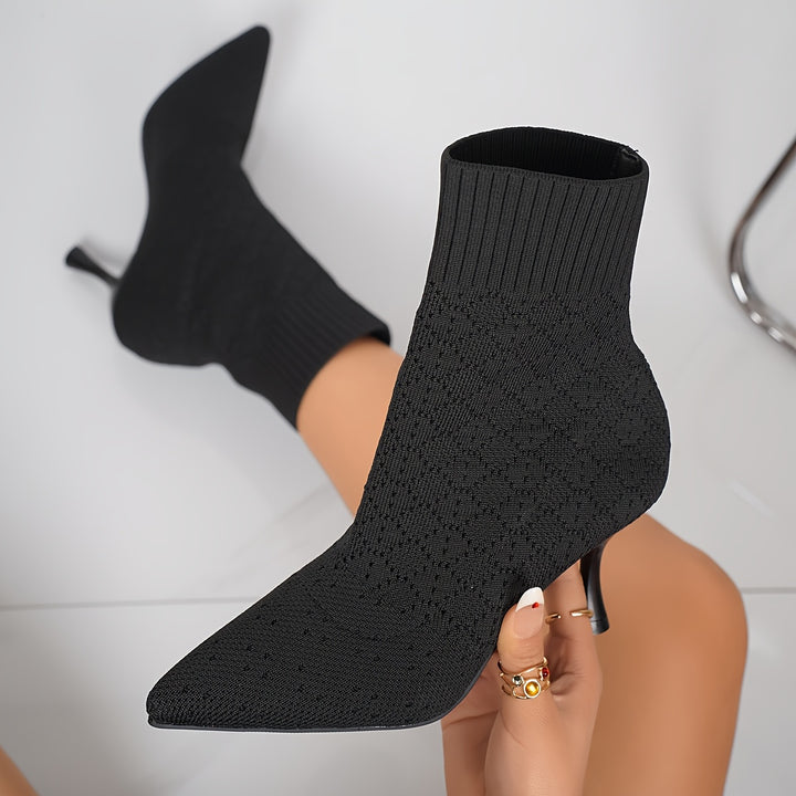 Nadia | Sleek Pointed-Toe Heeled Ankle Boots