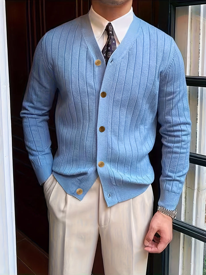 Franklin | Ribbed Button-Up Cardigan