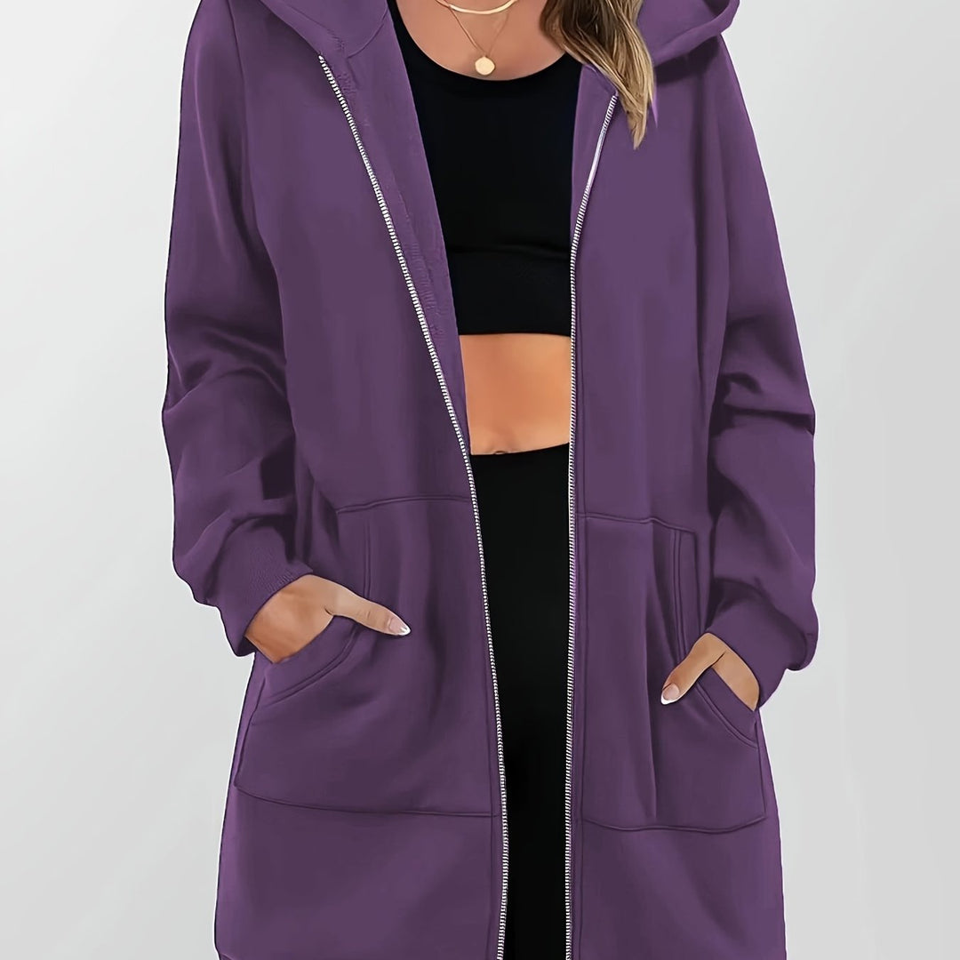 Sabina | Longline Zip-Up Hoodie