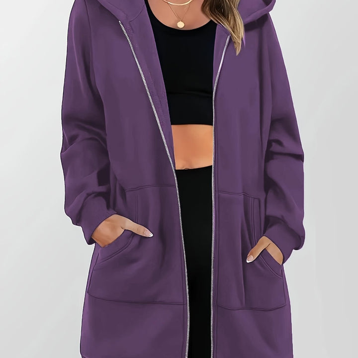 Sabina | Longline Zip-Up Hoodie