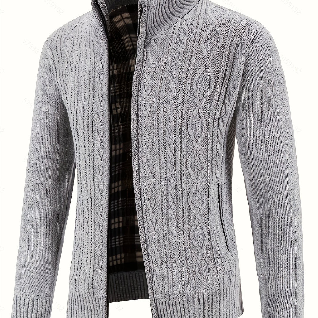 Warren | Textured Zip-Up Cardigan