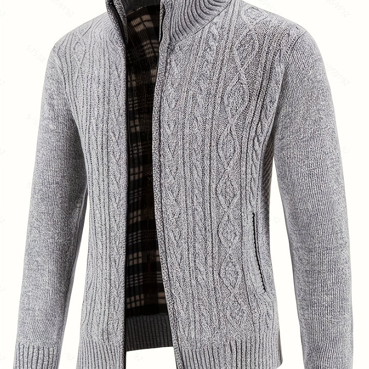 Warren | Textured Zip-Up Cardigan