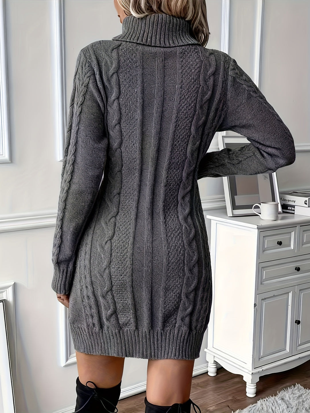 Della | Cable-Knit Sweater Dress