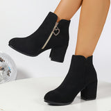 Delphina | Refined Chunky-Heel Ankle Boots