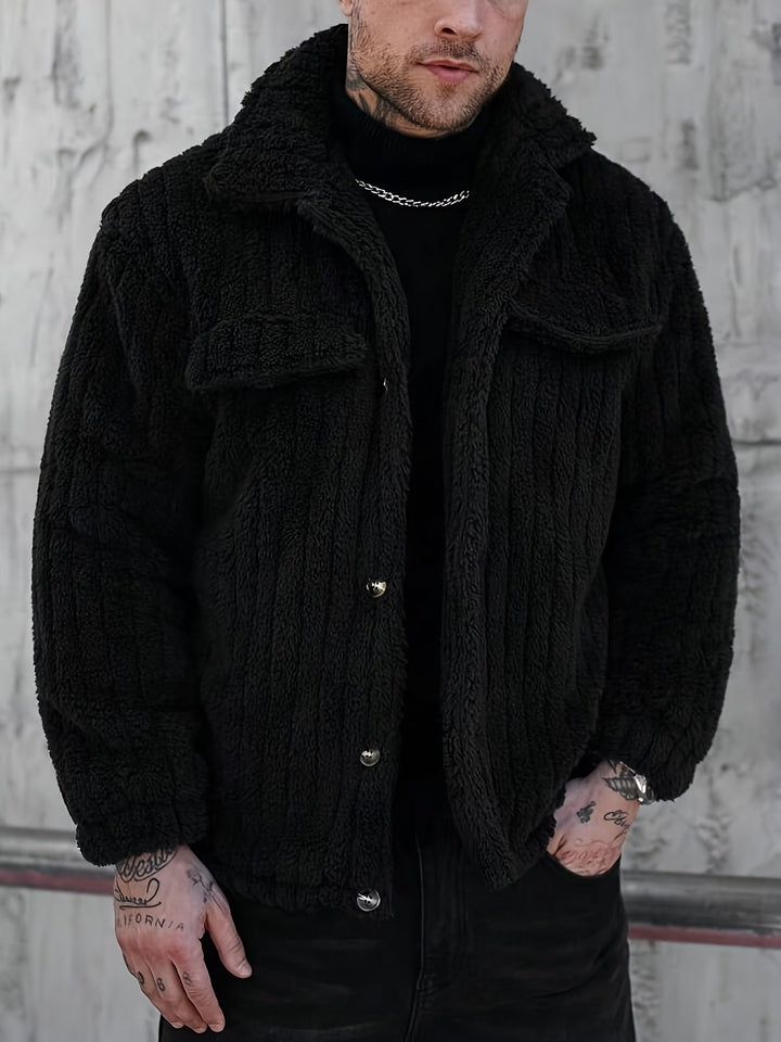 Rhys | Textured Button-Front Jacket