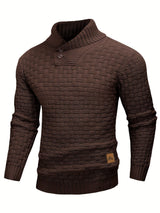 Garrett | Textured Shawl-Collar Sweater