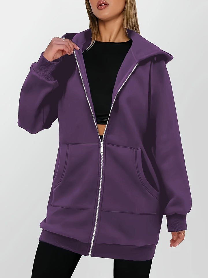 Sabina | Longline Zip-Up Hoodie