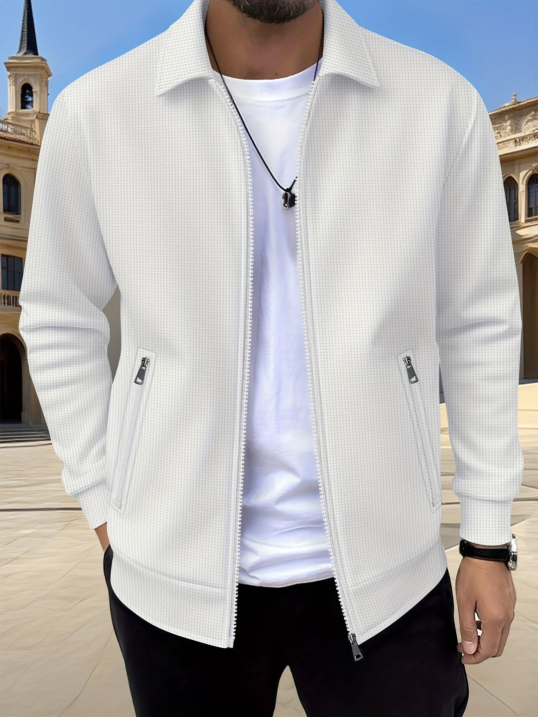Wesley | Textured Full-Zip Jacket