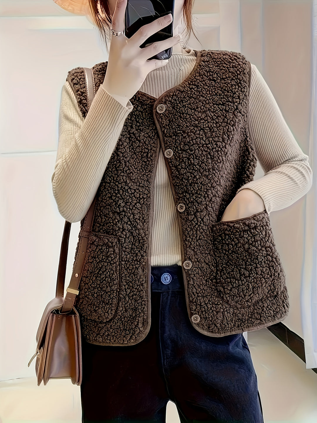 Camryn | Cozy Button-Front Vest