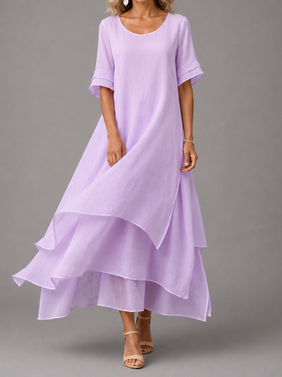 Rosemary | Flowing Layered Maxi Dress