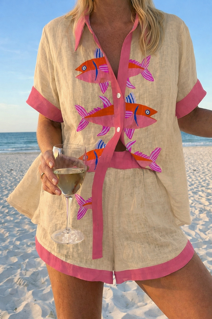 Elena | Printed Summer Two-Piece Set