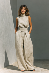 Elsie | Stylish Sleeveless and Wide Leg Trouser Set