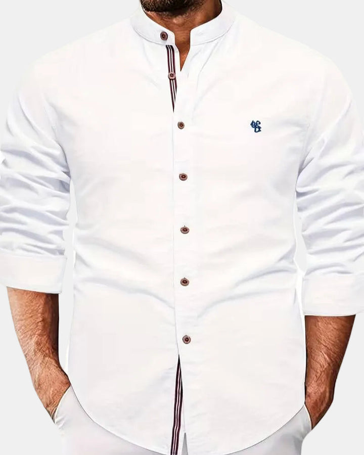 Jarvis | Stand Up Collar Long Sleeve Shirt