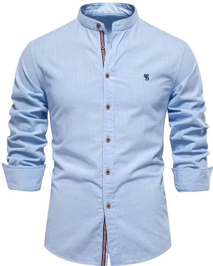 Jarvis | Stand Up Collar Long Sleeve Shirt