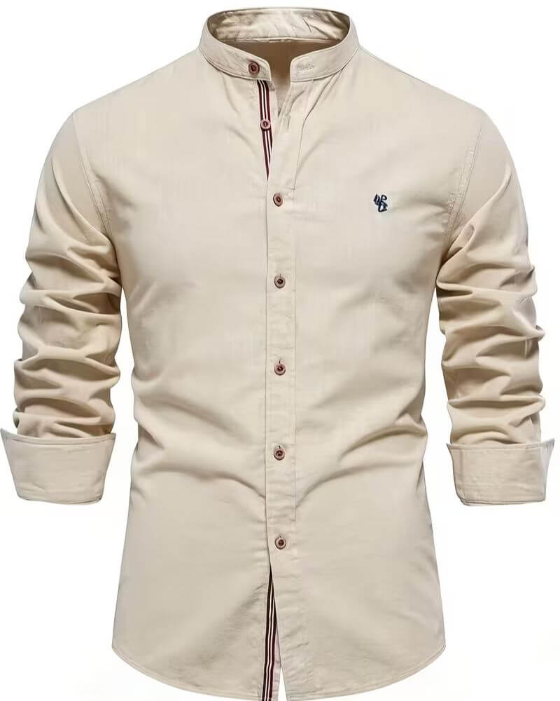 Jarvis | Stand Up Collar Long Sleeve Shirt