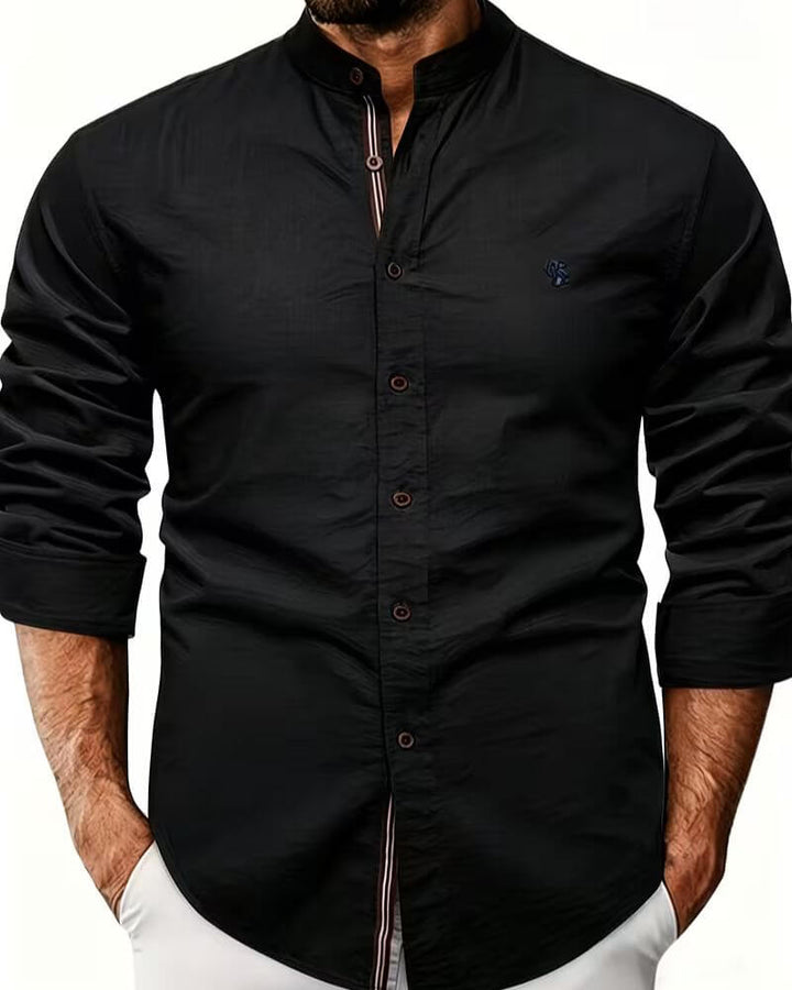 Jarvis | Stand Up Collar Long Sleeve Shirt