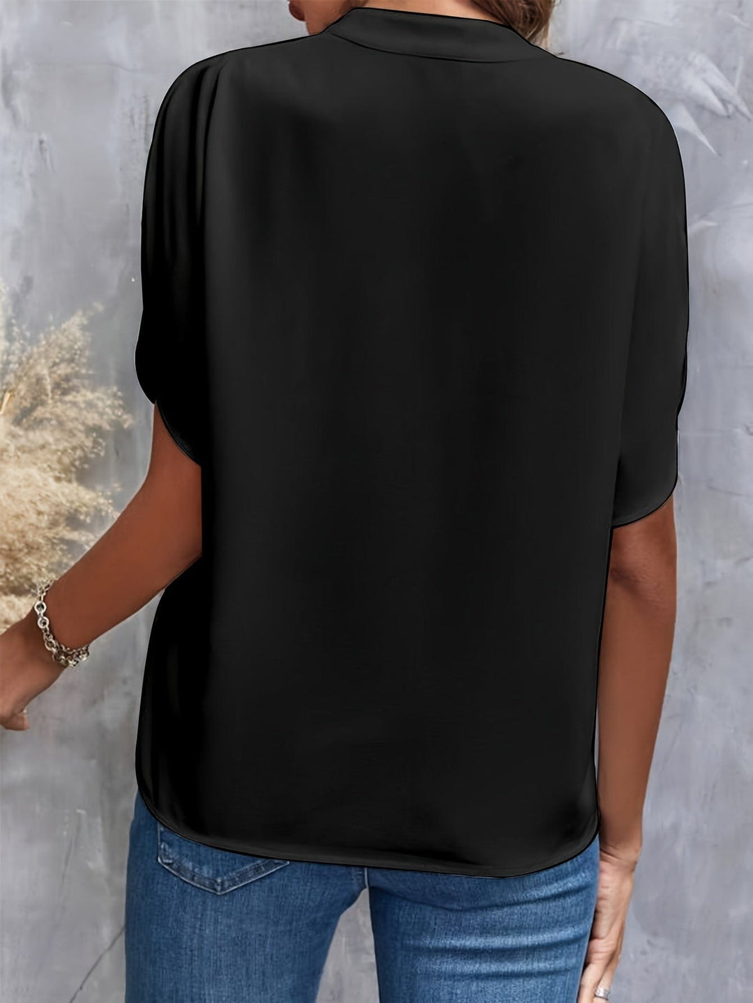 Valérie | Elegant Draped V-Neck Blouse