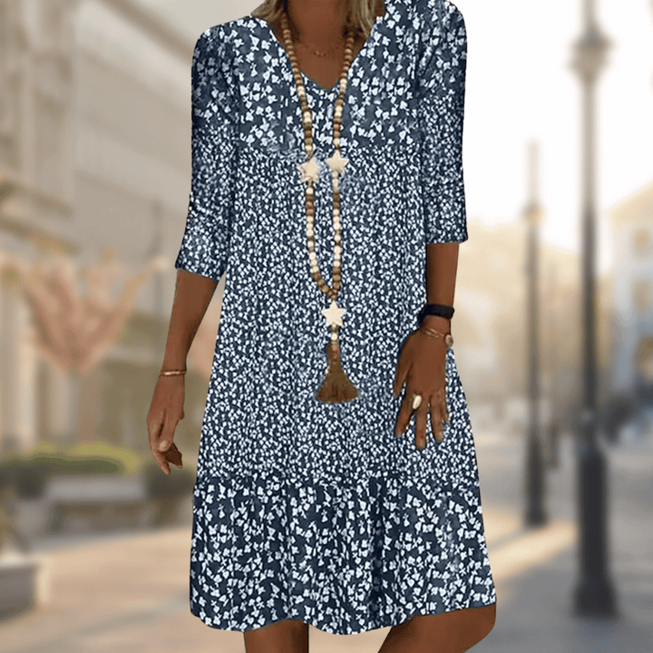 Amara | Bohemian Printed Midi Dress