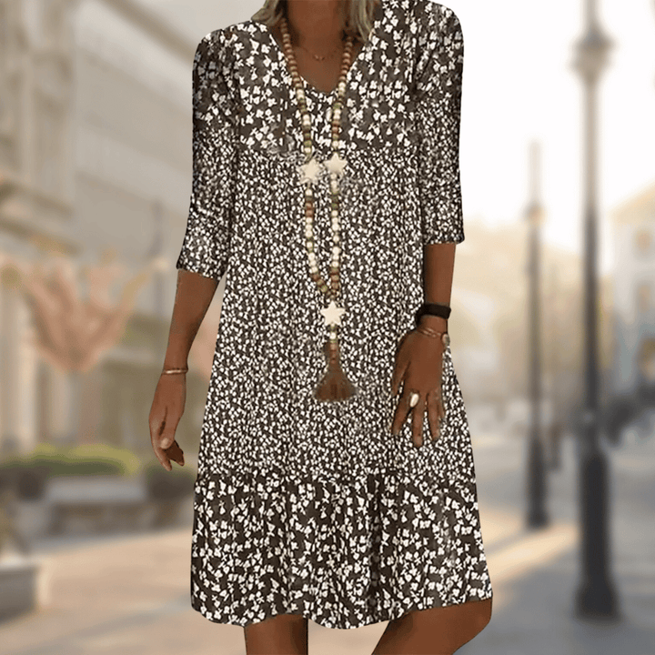 Amara | Bohemian Printed Midi Dress