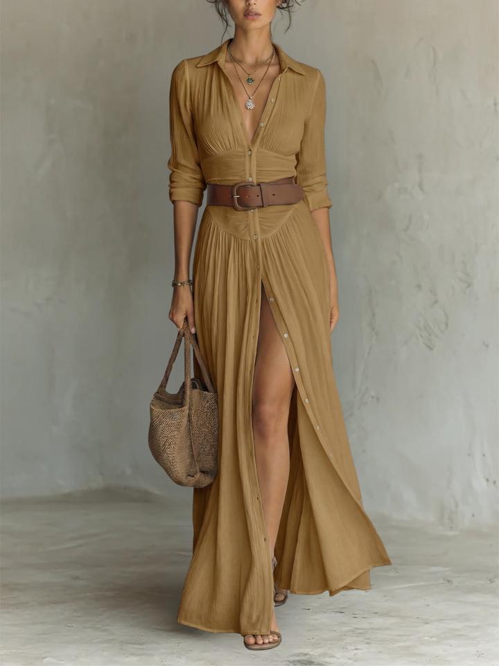 Coraline | Stylish Long Sleeve Collared Dress
