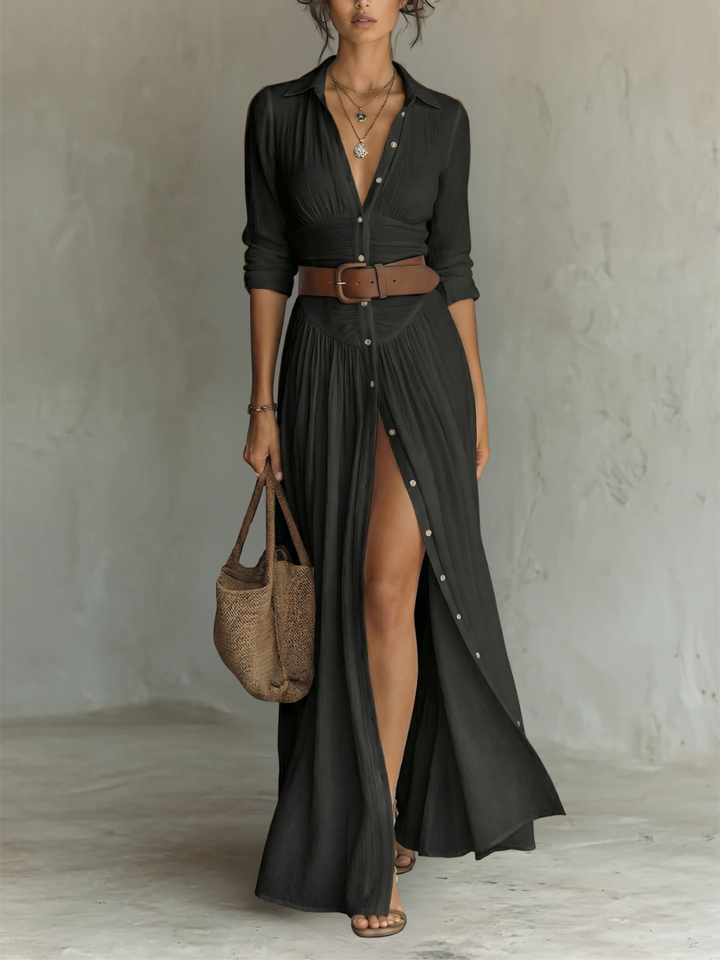 Coraline | Stylish Long Sleeve Collared Dress