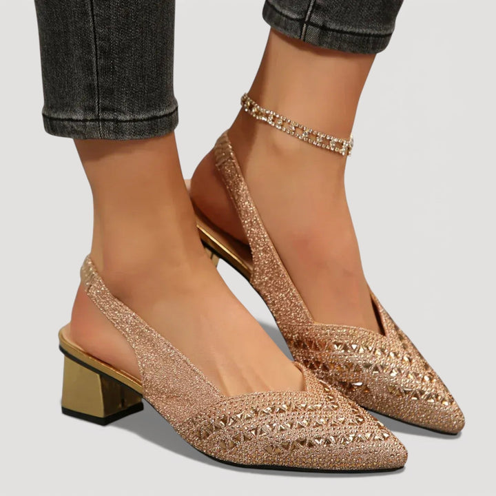 Delphine | Sparkling Slingback Pumps
