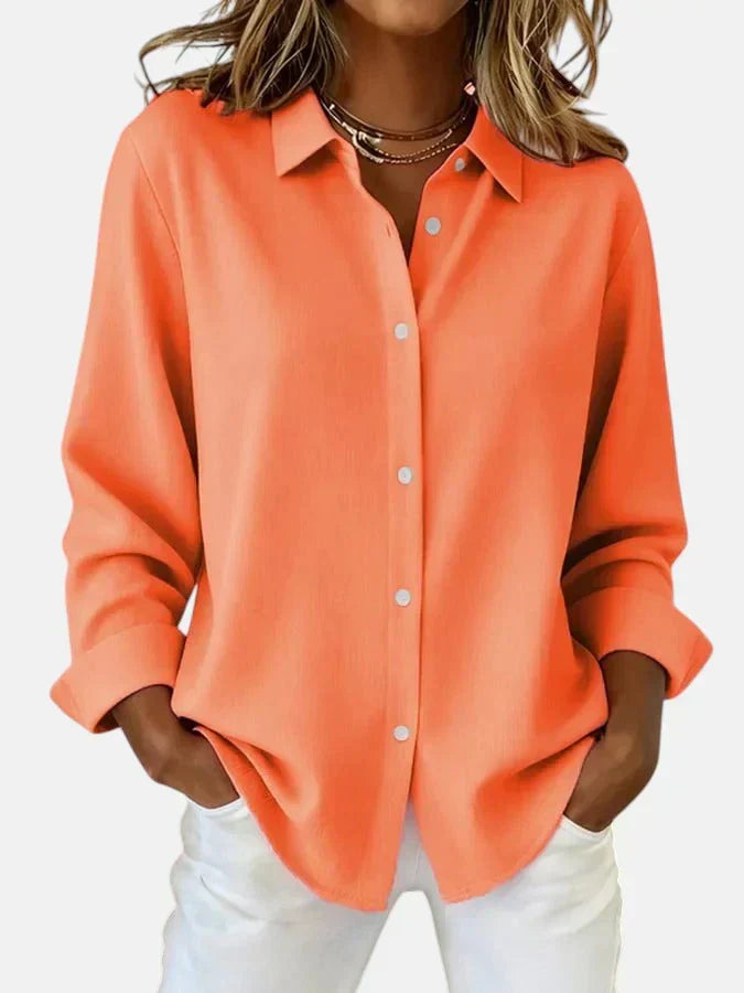 Lauren | Elegant Button Collar Blouse