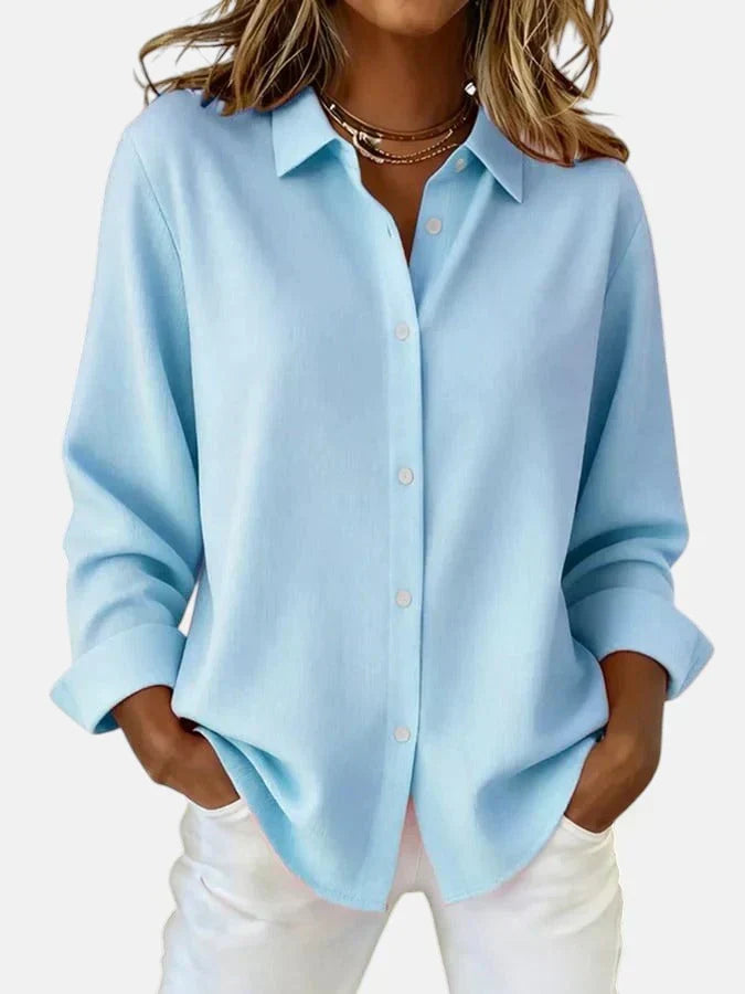 Lauren | Elegant Button Collar Blouse