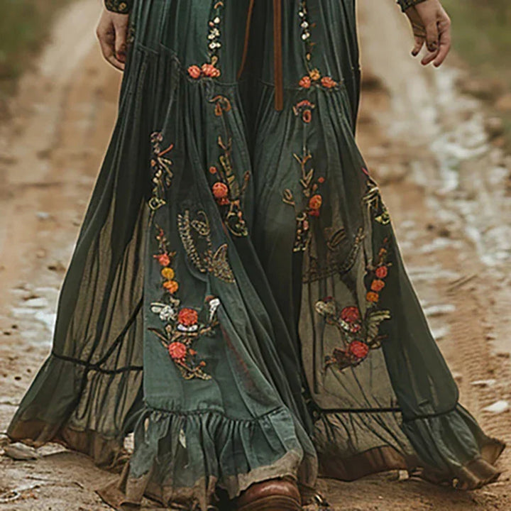 Juniper | Embroidered Bohemian Maxi Dress