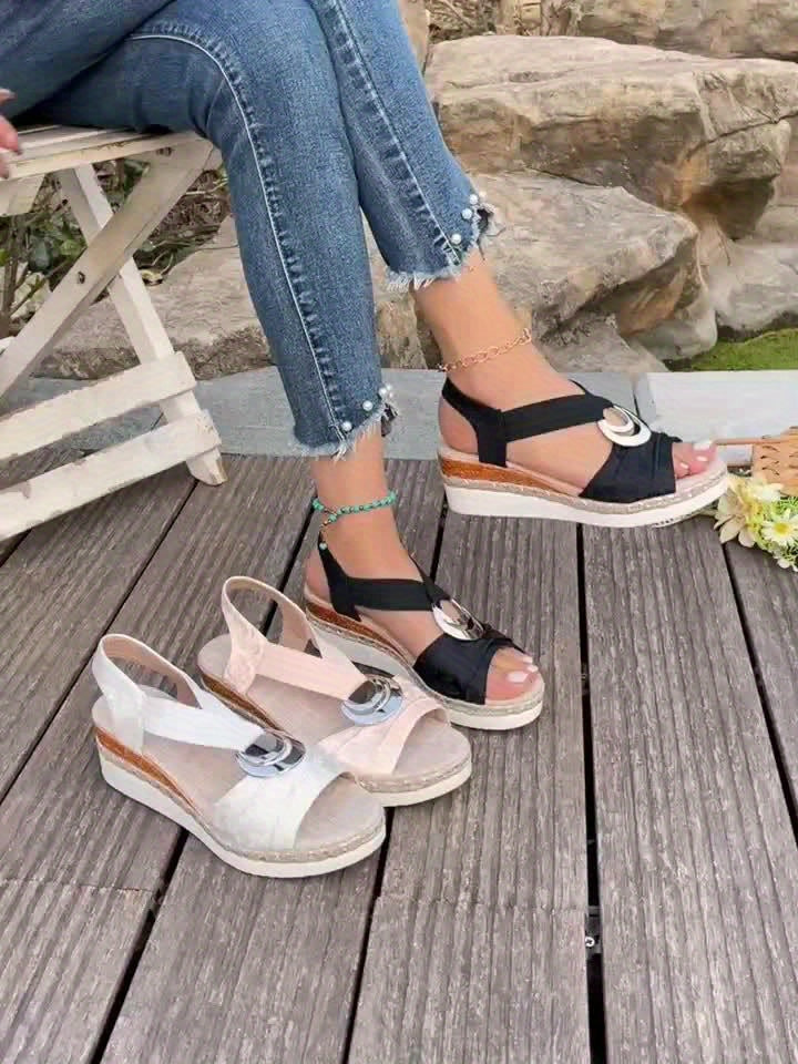 Delilah | Braided Rope Platform Sandals