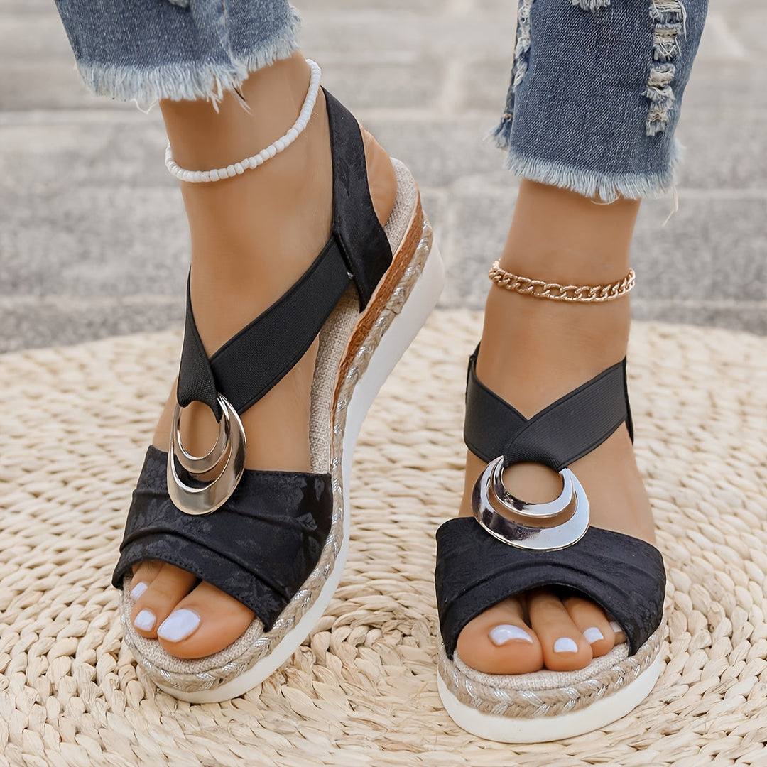 Delilah | Braided Rope Platform Sandals