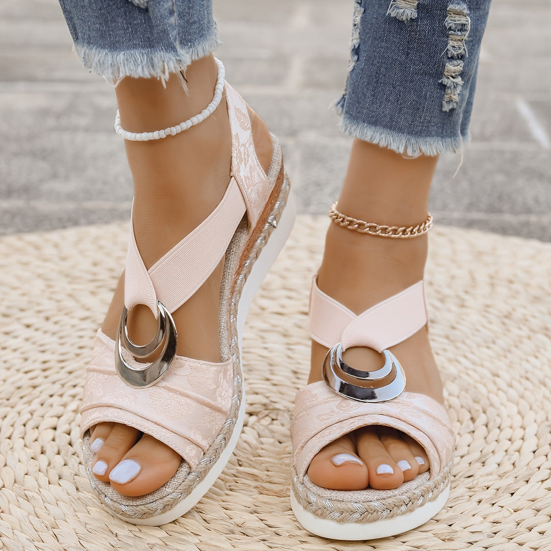 Delilah | Braided Rope Platform Sandals