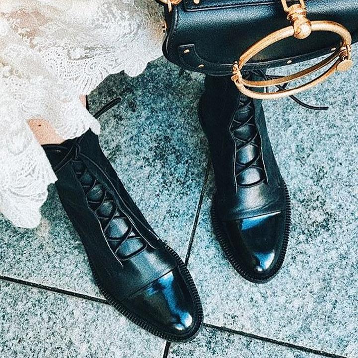 Evelyn | Classic Lace-Up Ankle Boots