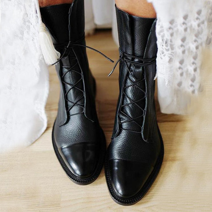 Evelyn | Classic Lace-Up Ankle Boots