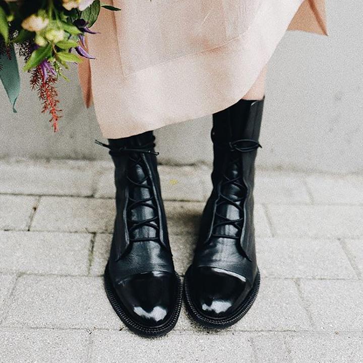 Evelyn | Classic Lace-Up Ankle Boots