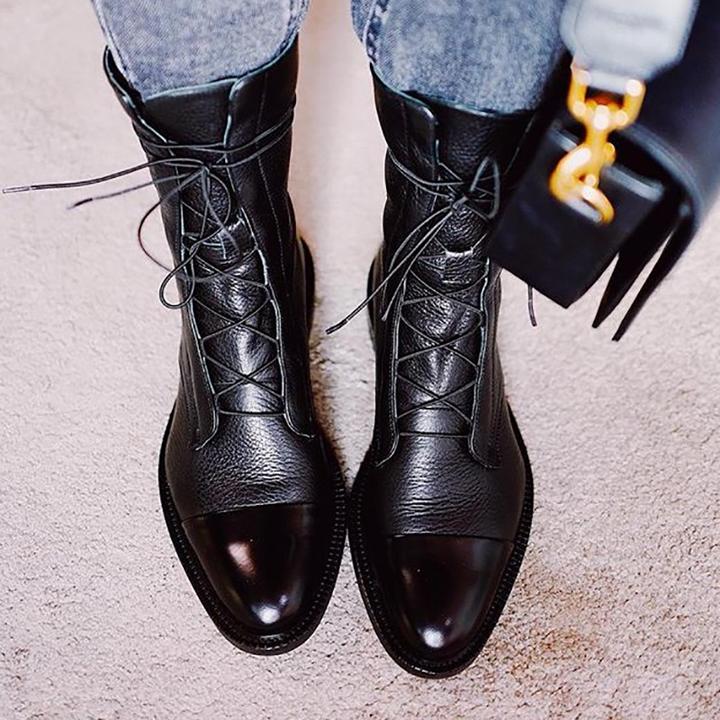 Evelyn | Classic Lace-Up Ankle Boots