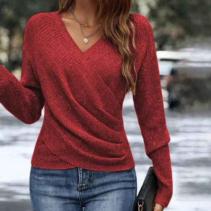 Freya | Draped V-Neck Wrap Top