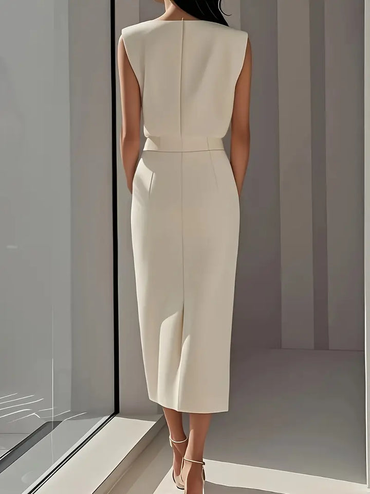 Sabrina | Stylish Side Slit Midi Dress