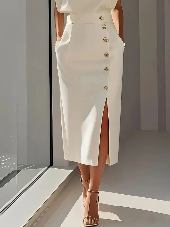 Sabrina | Stylish Side Slit Midi Dress