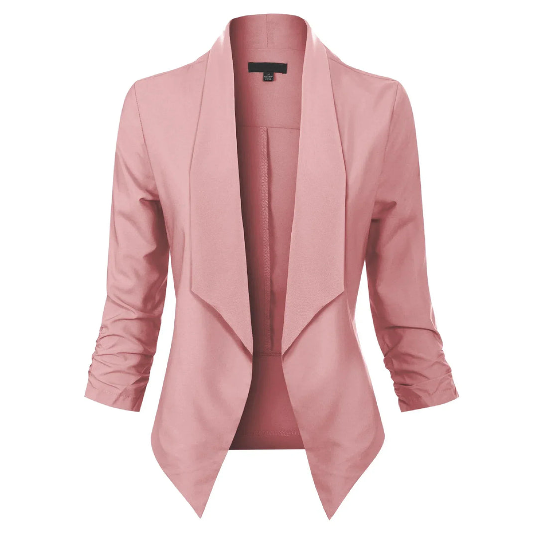 Vera | Open-Front Draped Blazer