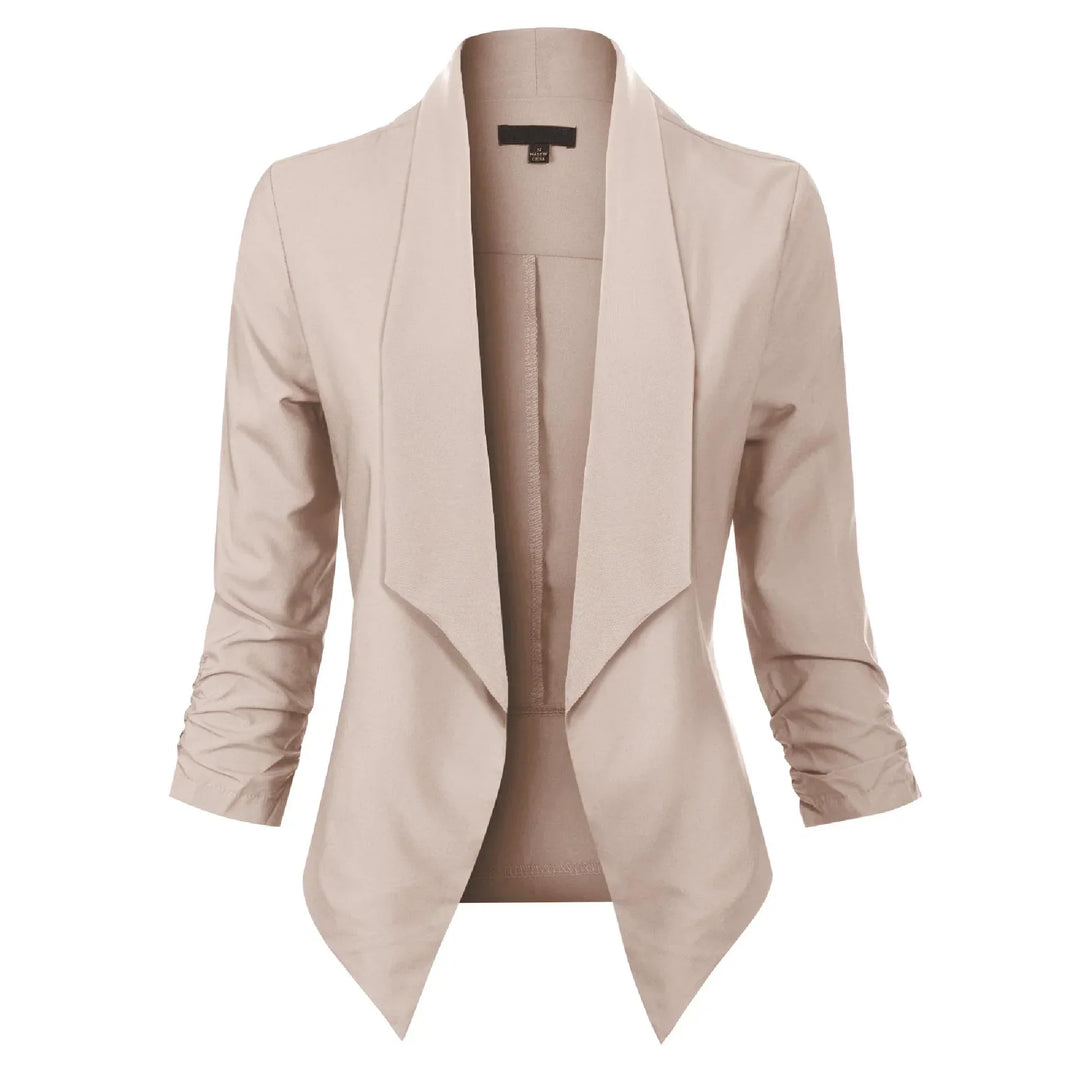 Vera | Open-Front Draped Blazer