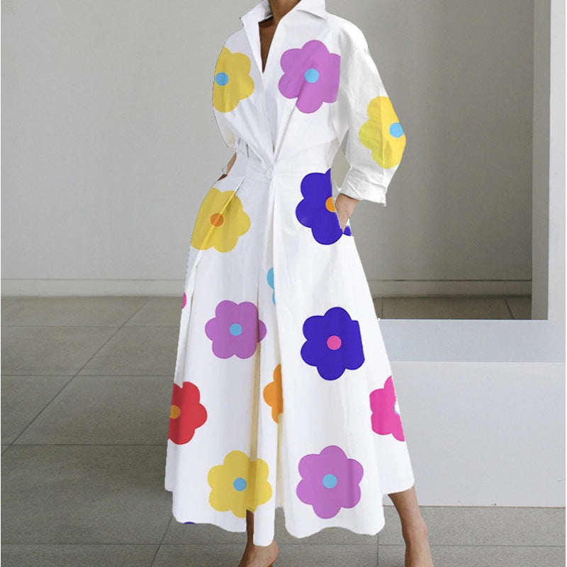 Aloria | Elegant Front Wrap Collared Maxi Dress