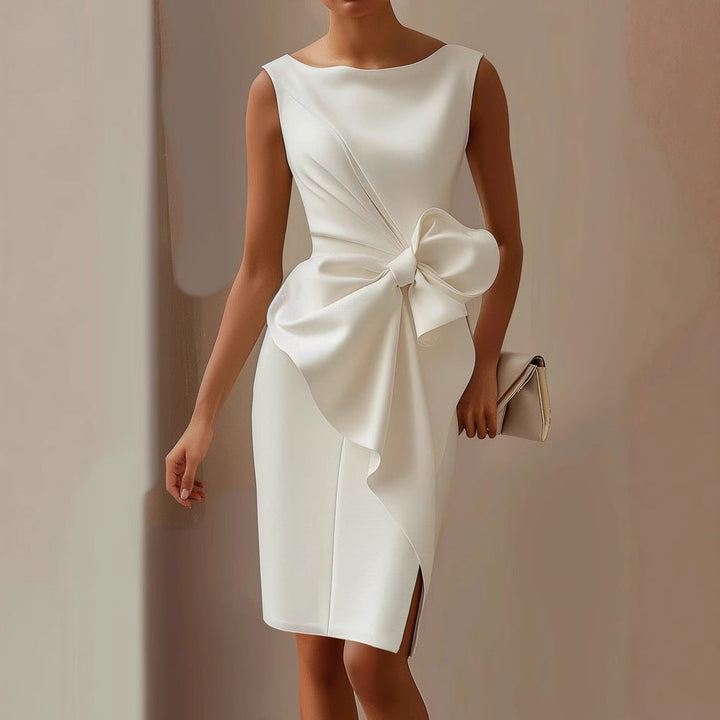 Jane | Stylish Sleeveless Ribbon Waist Dress