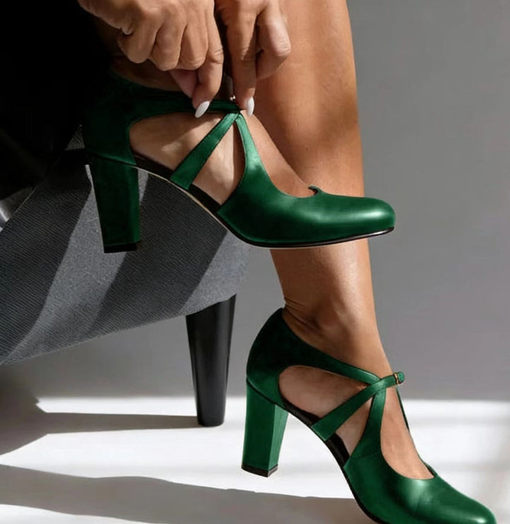 Raina | Elegant Comfort Strap Heels