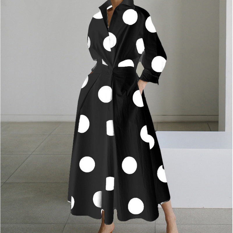 Aloria | Elegant Front Wrap Collared Maxi Dress